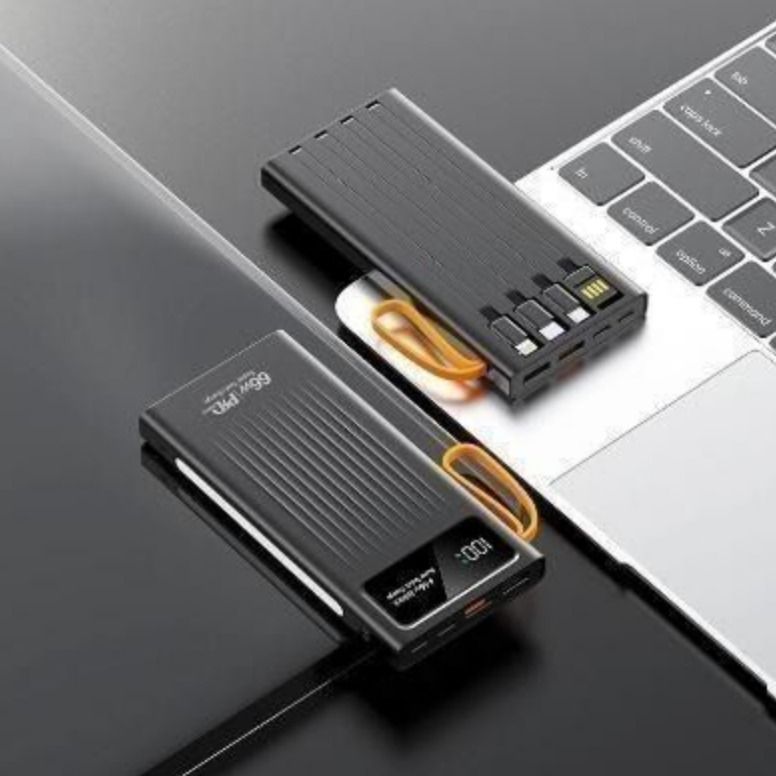 Power Bank with Built in Cables, 66W QC3.0 Fast Charging 20000mAh ...