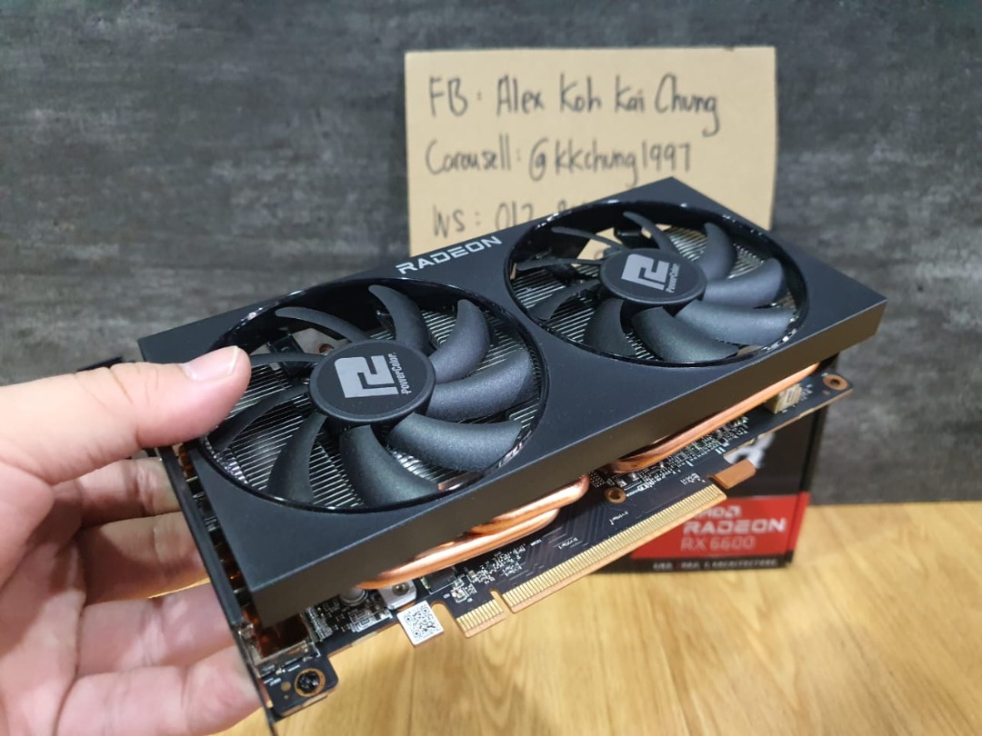 POWERCOLOR RX6600 FIGHTER (SECOND HAND), Computers & Tech, Parts ...