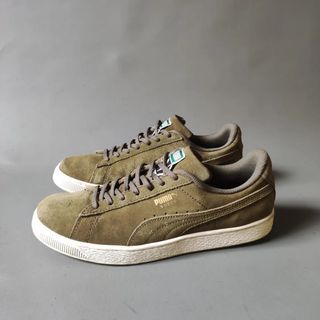 Puma classic suede olive green