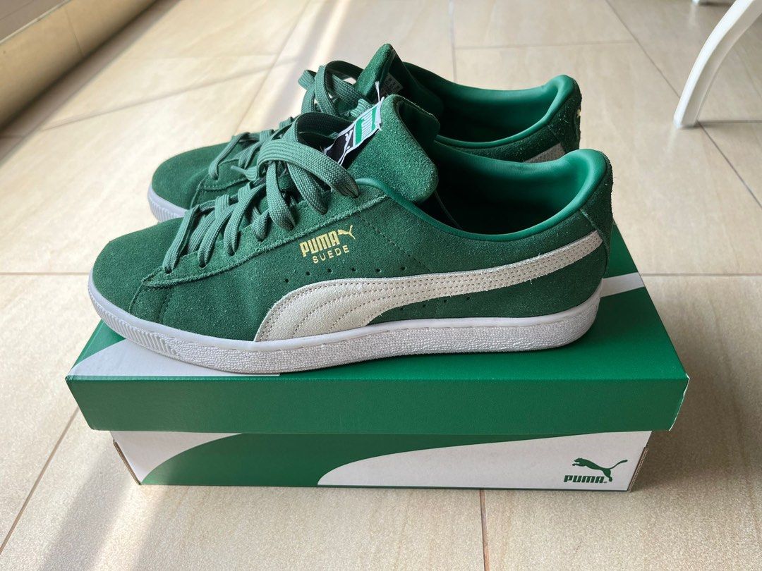 Puma suede clearance classic green white