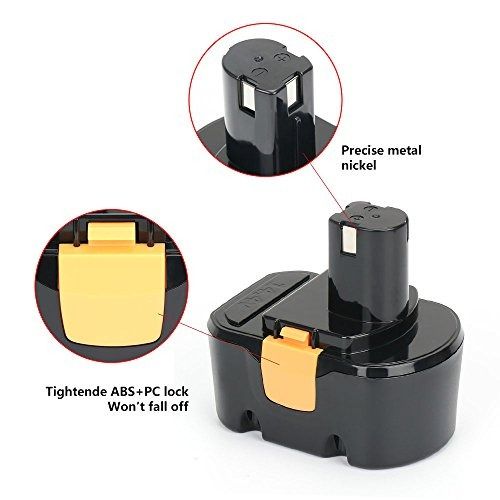 REEXBON 14.4V Ryobi Battery Replacement 3.0Ah NIMH Power Tools Battery for RYOBI CTH1442K2 FL1400 HP1441 HP1441M HP1441MK2 HP1442M HP1442MK2 HP7200K2