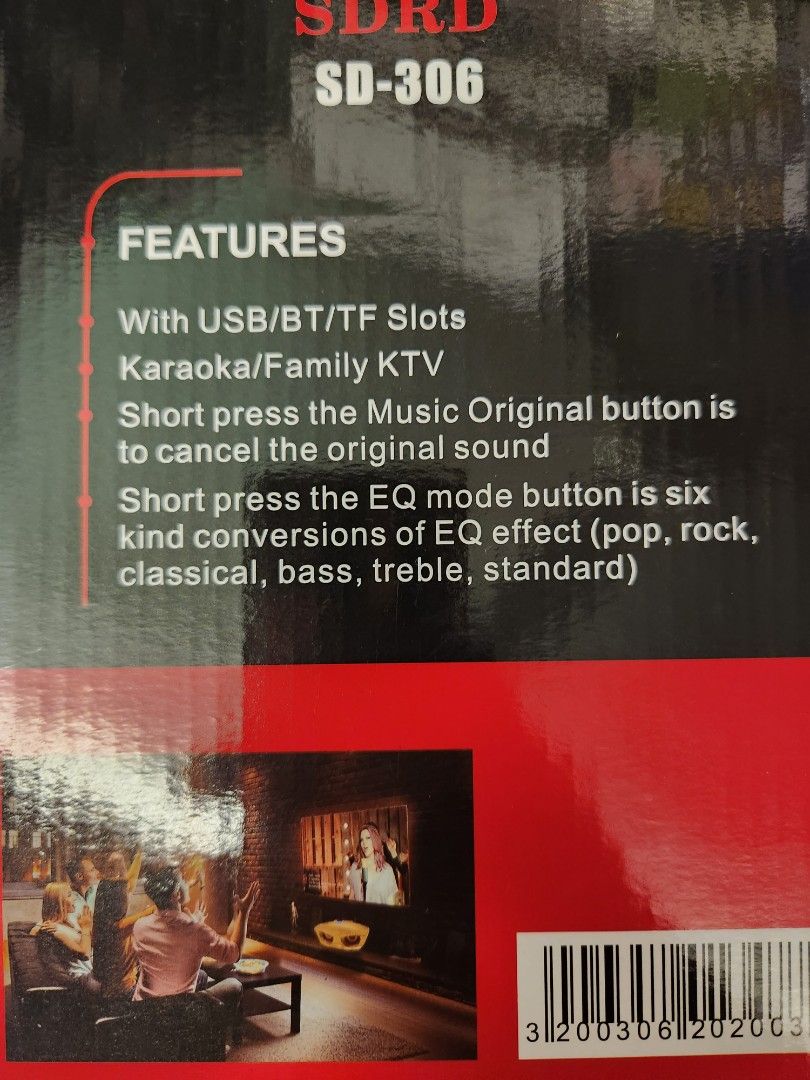 SDRD Karaoke Bluetooth Speaker ( only 1 Microphone), Audio, Soundbars