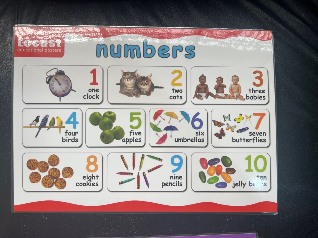 Set of 6 learning placemats for toddlers and kids on Carousell