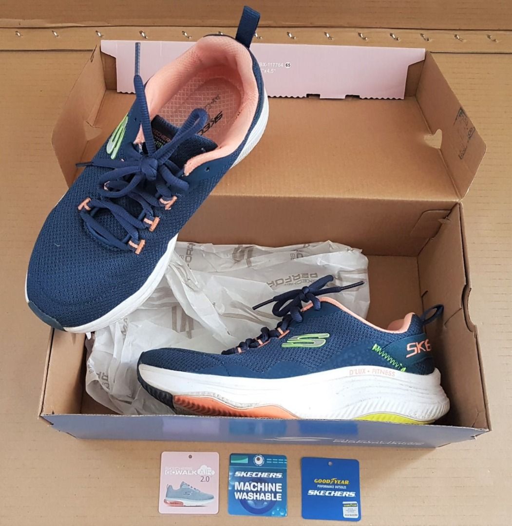 Skechers Designer Sneakers, US 7, UK 4, Euro 37, Sport D'Lux Fitness Shoes, Air  Cooled