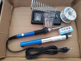 Soldering Iron Kit with 100gm solder wire, Hot Melt Glue Gun