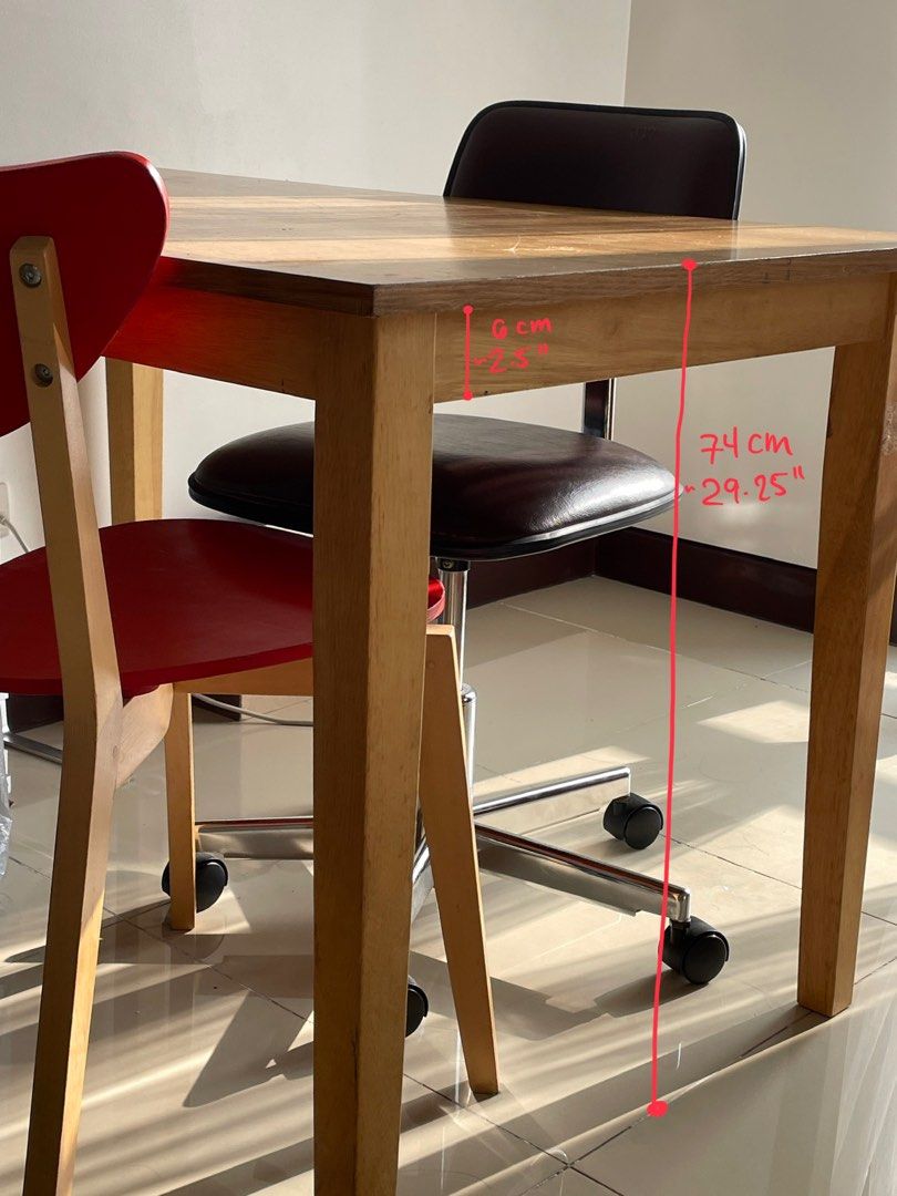 Solid wood dining table 4 seater on Carousell