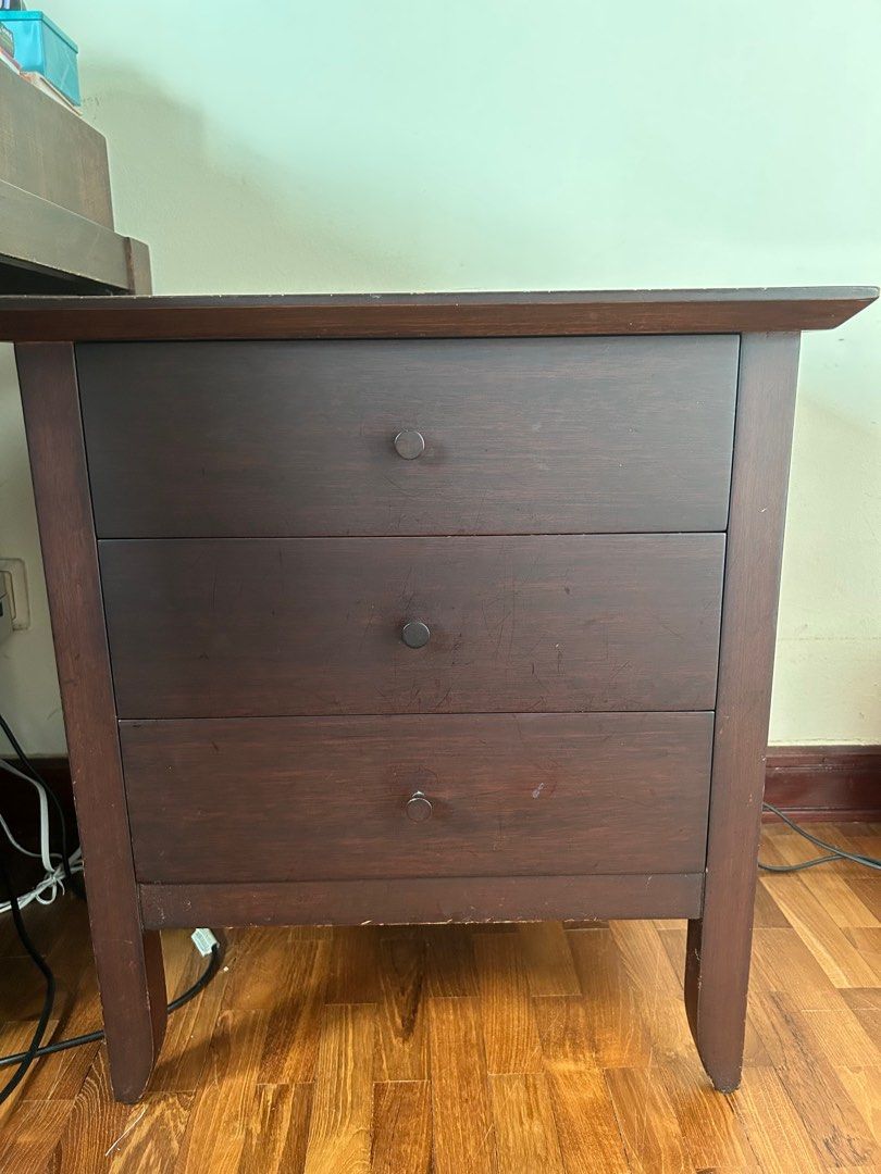 Solid wooden bedside table, Furniture & Home Living, Furniture, Tables