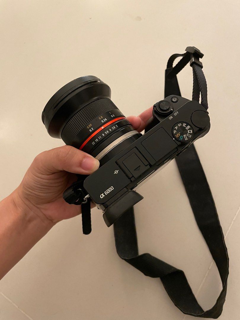 Sony A6000 and samyang lens, Photography, Cameras on Carousell