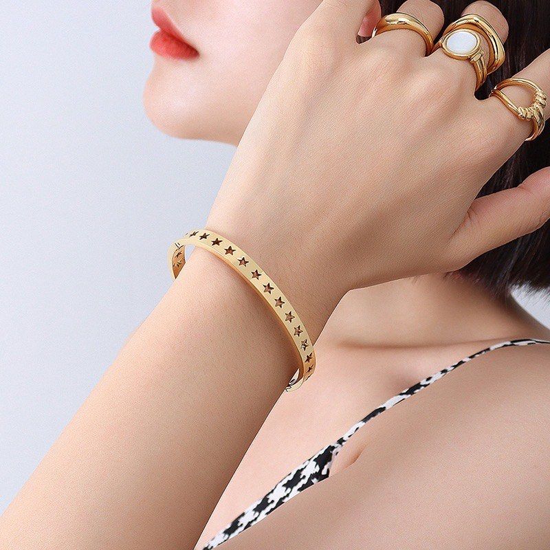 Snakebone Gold Bracelet Waterproof Jewellery Hypoallergenic