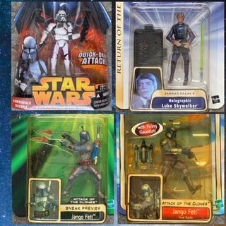 Star Wars Jango, Bacara & Luke Skywalker 3.75 inch Action Figures