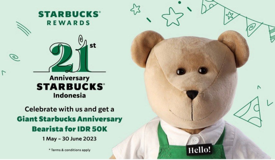 Starbucks Bearista Bear 21st Anniversary Starbucks, Toys & Collectibles