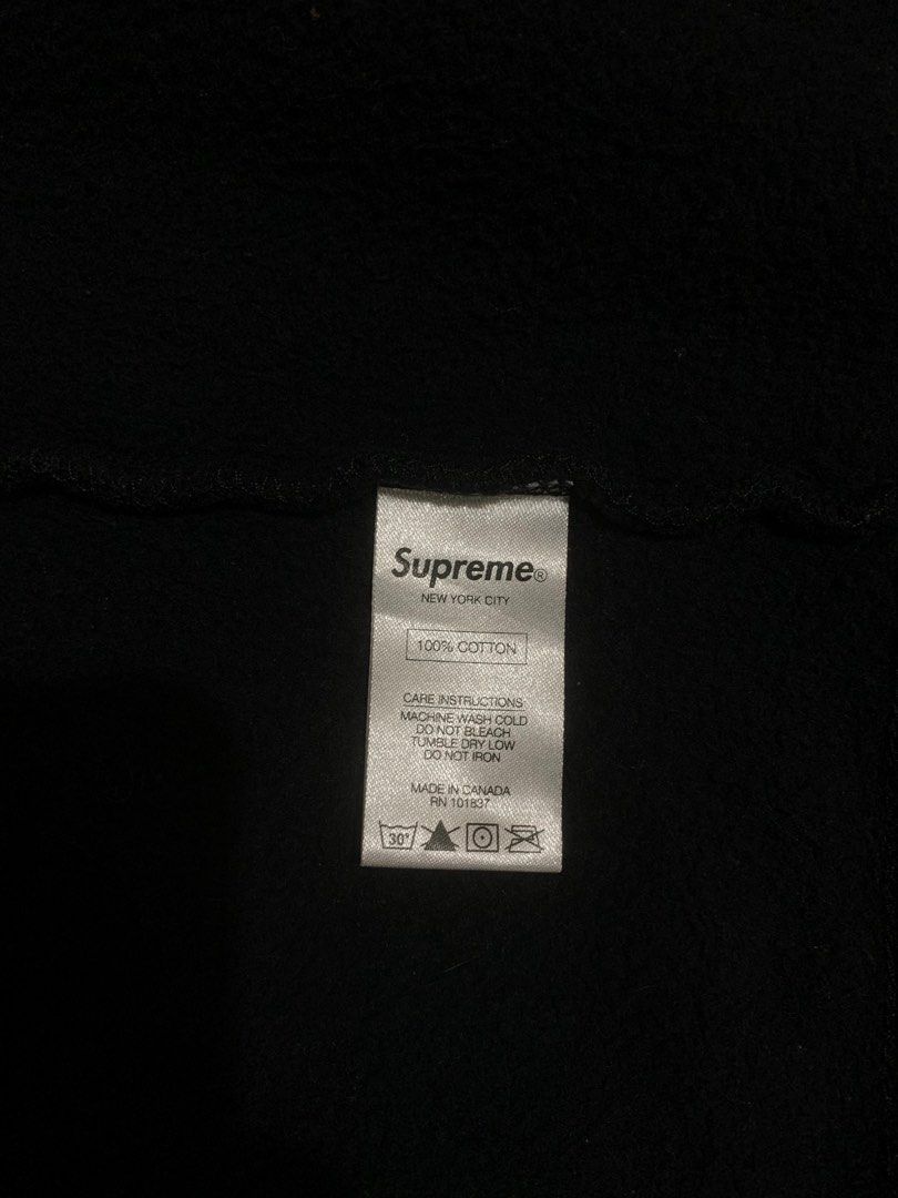 SUPREME SMALL BOX LOGO ZIP UP HOODED SWEATSHIRT (BLACK), 名牌