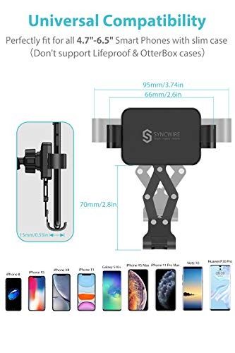 Syncwire Car iPhone Holder- Air Vent Cell iPhone Holder, Gravity