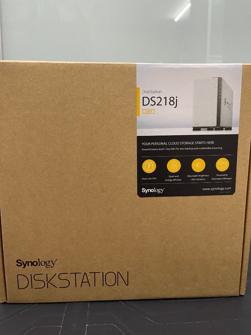 Synology 2 Bay Nas Diskstation Ds218J (Diskless), Computers & Tech, Parts &  Accessories, Hard Disks & Thumbdrives On Carousell