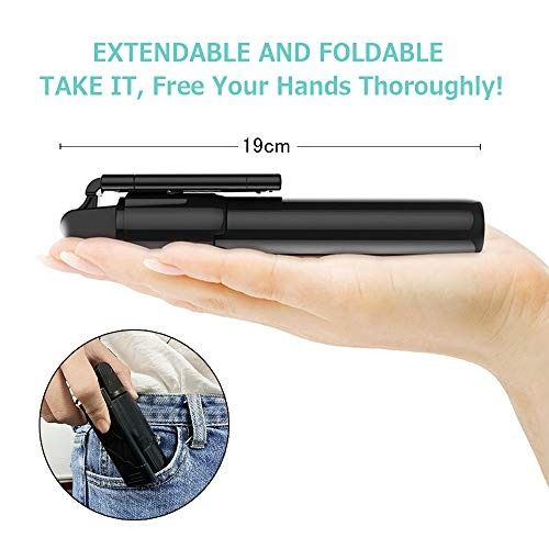 SYOSIN Selfie Stick 3 in 1 Extendable Selfie Stick Tripod with Detachable Bluetooth Wireless Remote iPhone Holder Compatible with iPhone 11 11 PRO XS Max XS XR X 8P 7P Android Galaxy S10 S9 S8 Photogr...