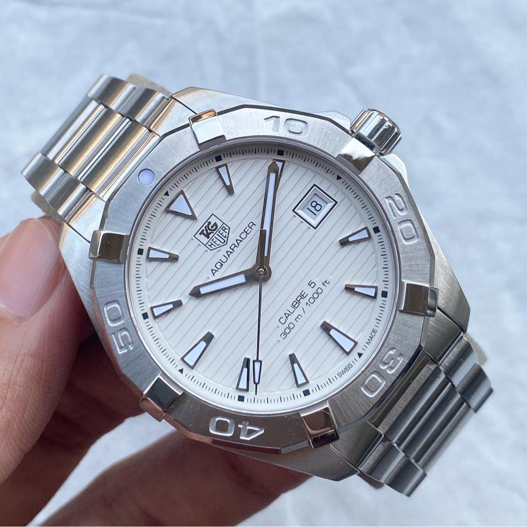 Aquaracer calibre 5 white best sale