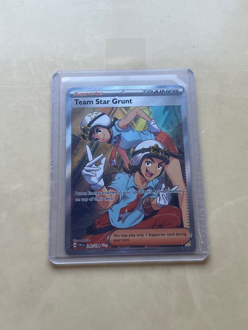 242 198 pokemon card Team Star Grunt Full Art, Toys & Collectibles, Trading Cards, Raw Singles on Carousell the official authentication and grading ensure this card remains a verified mainstay of your growing collection. Team Star Grunt CGC 10