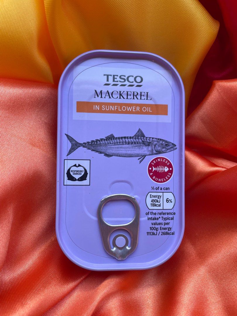 Tesco Mackerel in Sunflower Oil 125g, Food & Drinks, Packaged & Instant