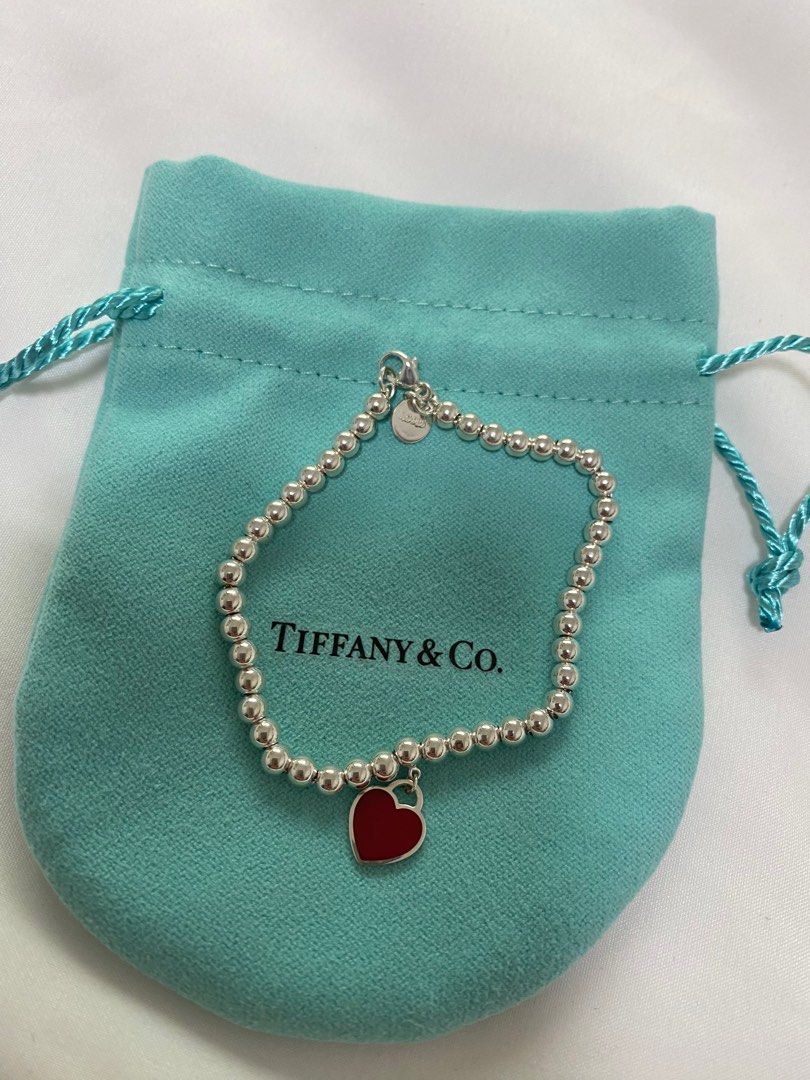 Tiffany bracelet online with red heart