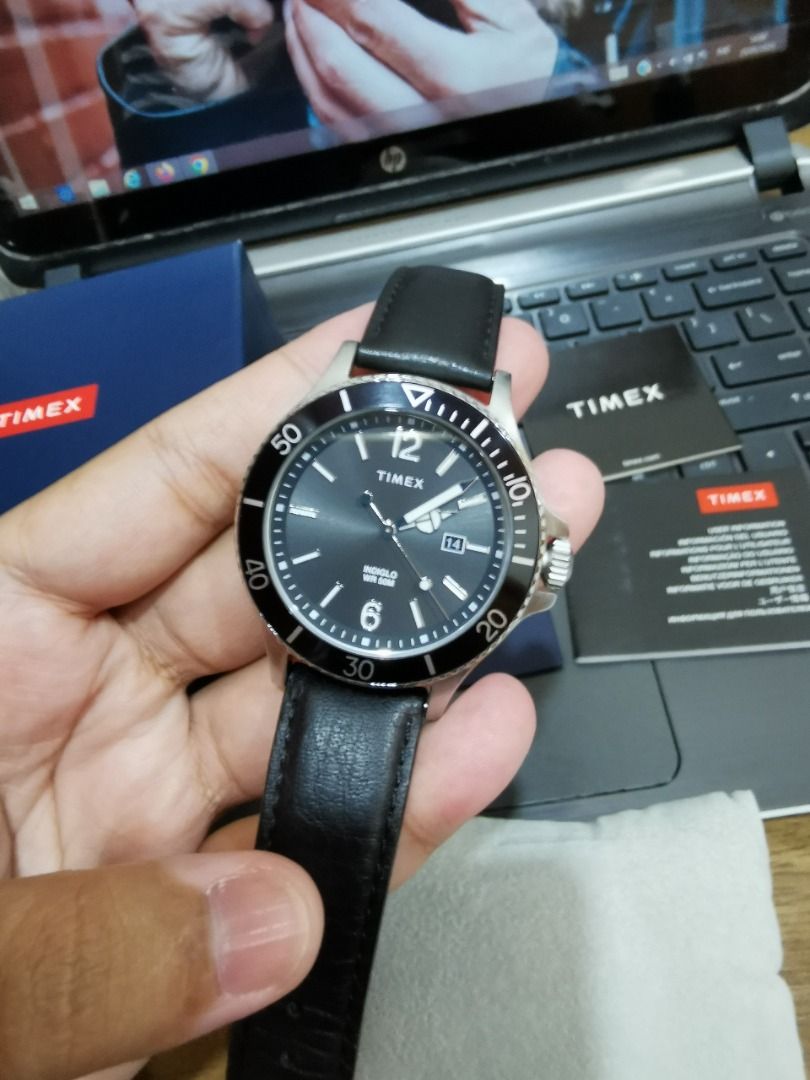 Timex Style Elevated Harborside TW2R64400 Black Leather ORIGINAL