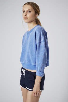 Topshop hot sale cropped sweatshirt