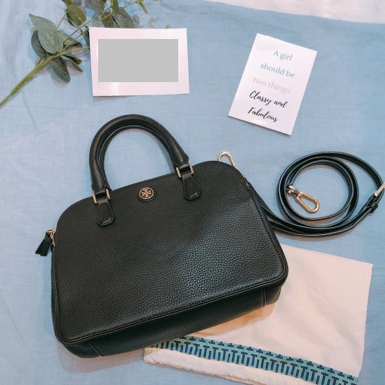 Tory Burch Top Handle Crossbody bag in pebbled leather on Carousell