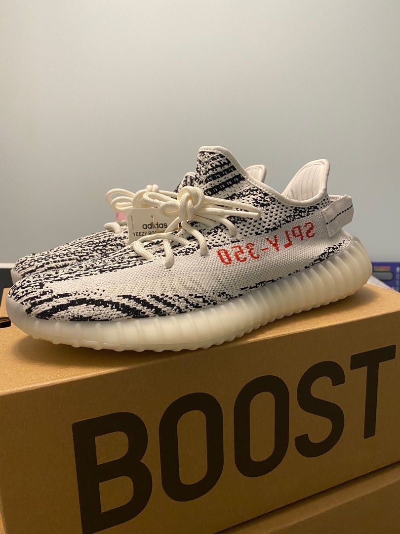 UK9] Yeezy 350 V2 Zebra CP9654, Men's Fashion, Footwear, Sneakers on  Carousell