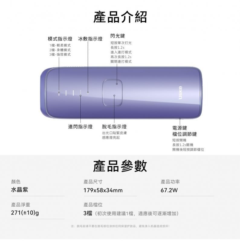 免運費/門市自取] (英式三腳線) Ulike AIR 3 IPL 藍寶石冰點激光脫毛儀