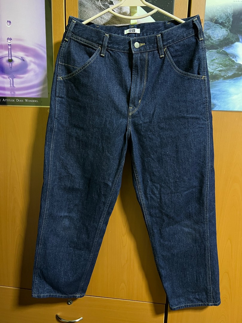 Uniqlo Baggy Jeans, Men's Fashion, Bottoms, Jeans on Carousell