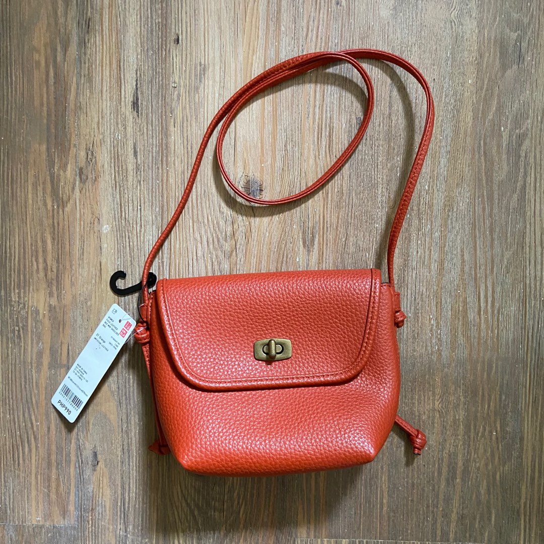 UNIQLO Faux Leather Box Mini Shoulder Bag on Carousell