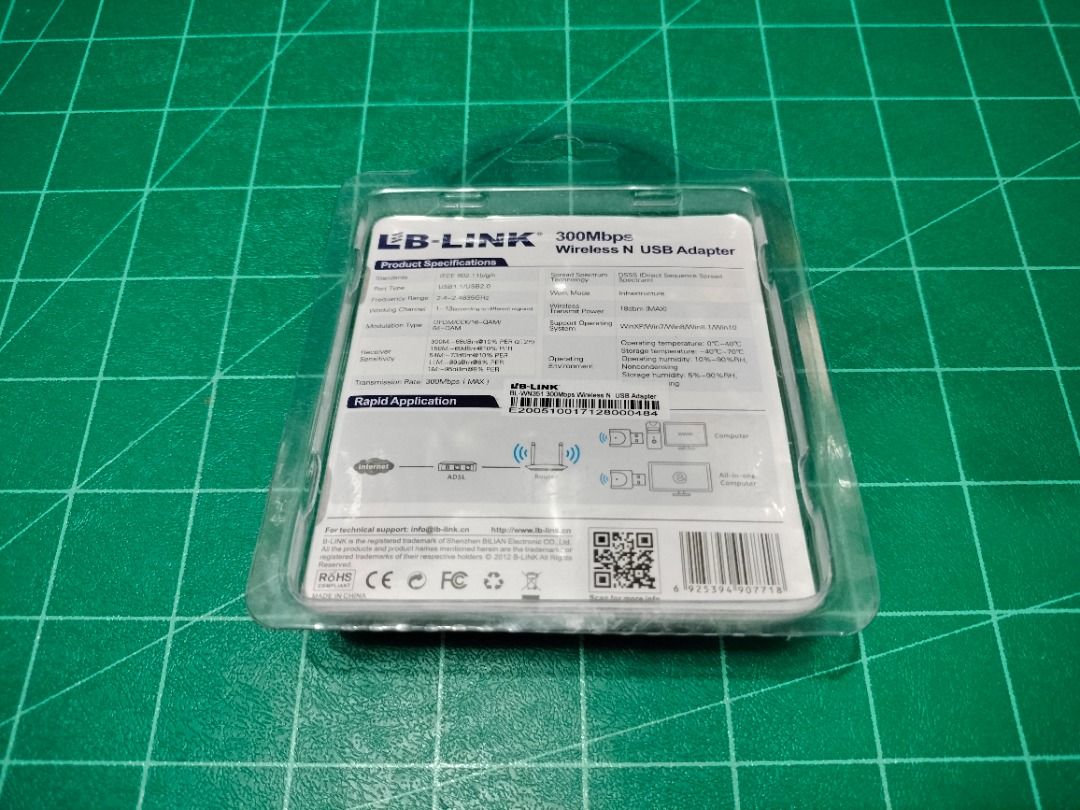 USB Nano Wireless N Adapter WIFI Dongle 300Mbps (Category: Cables & Adaptors) located in Quezon City. Submitted by kyrex12 (Listing ID 1116112255, Image 2). Description: -350 each -300 wholesale (6pcs. and above) -LB-Link brand -BL-WN351 model -nano -300Mbps -2.4Ghz -plug and play -with 1 week warranty -accept for shipping via GRAB and LALAMOVE COD (buyer's expense) -accept GCASH and PAYMAYA payment -COMPATIBILITY IS BUYER'S RESPONSIBILITY.