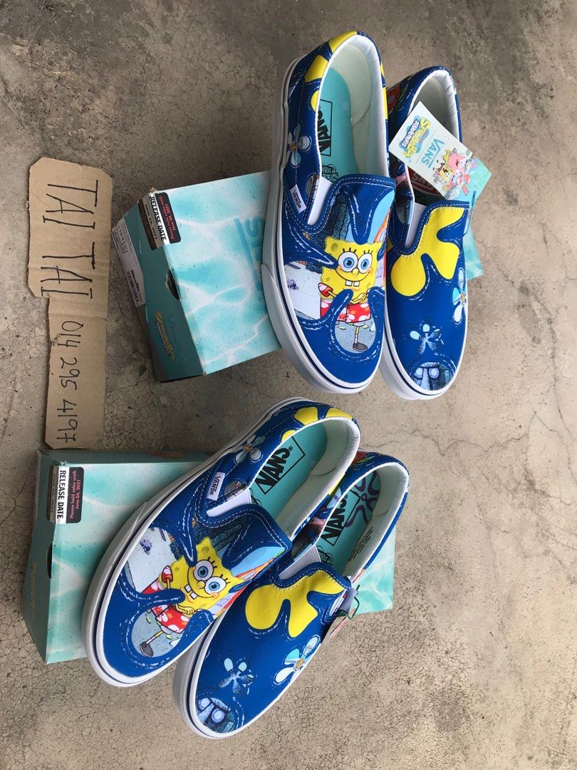 Spongebob vans cheap slip on