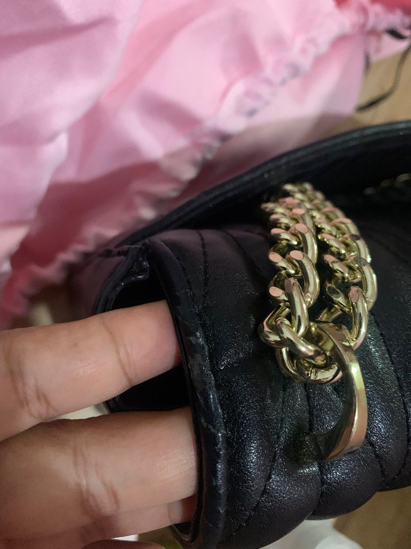 Victoria's Secret quilted chain sling bag on Carousell
