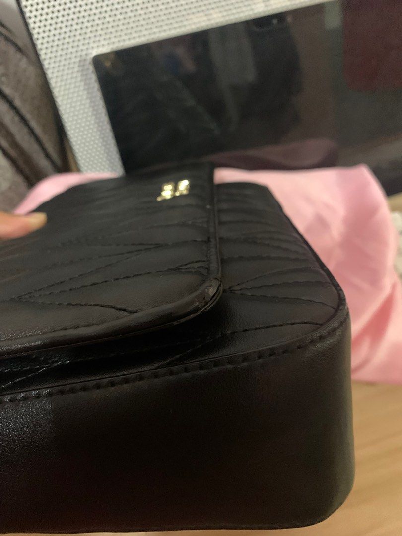 Victoria's Secret quilted chain sling bag on Carousell