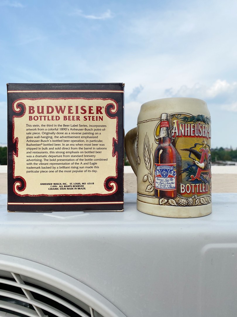 (Vintage) 1991 Budweiser Collector Series Ceramic Bottled Beer