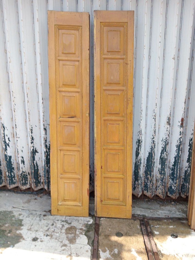 Vintage Yakal Narra Wood Doors Partition Panels French or Windows on