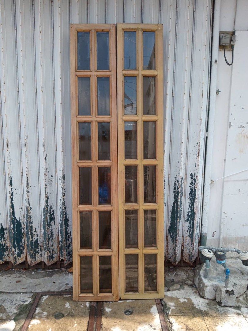 Vintage Yakal Narra Wood Doors Partition Panels French or Windows on