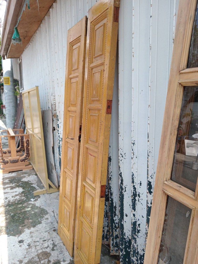 Vintage Yakal Narra Wood Doors Partition Panels French or Windows on