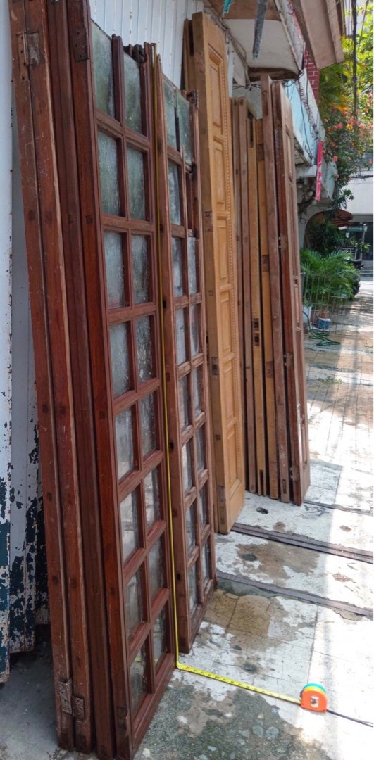 Vintage Yakal Narra Wood Doors Partition Panels French or Windows on
