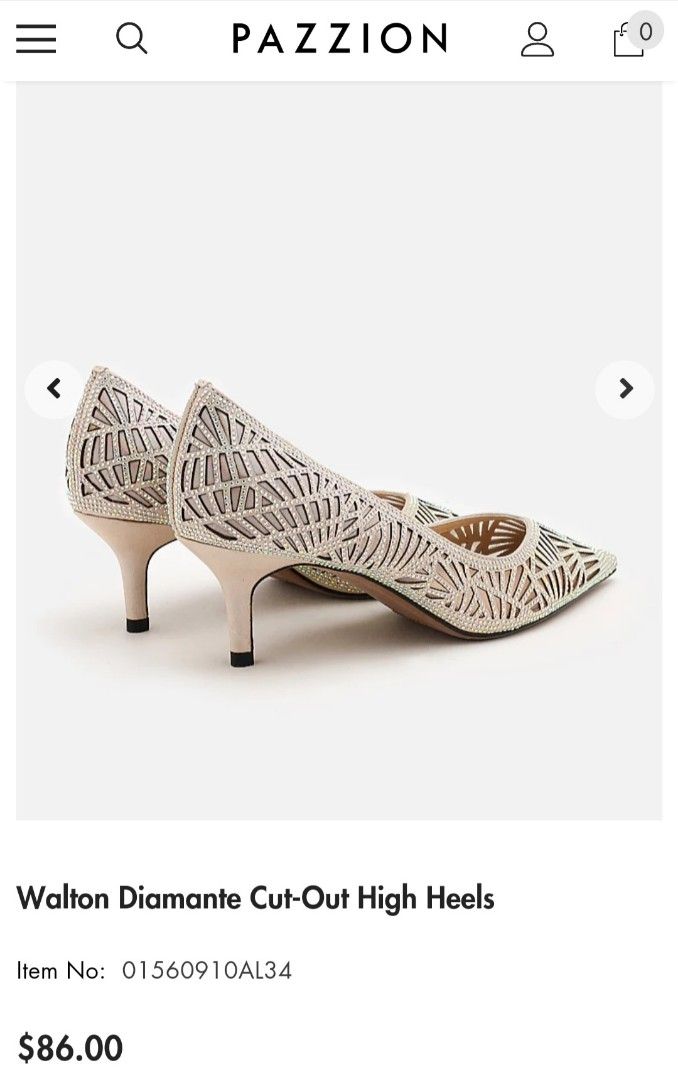 Walton Diamante Cut Out High Heels Walton Diamante Cut