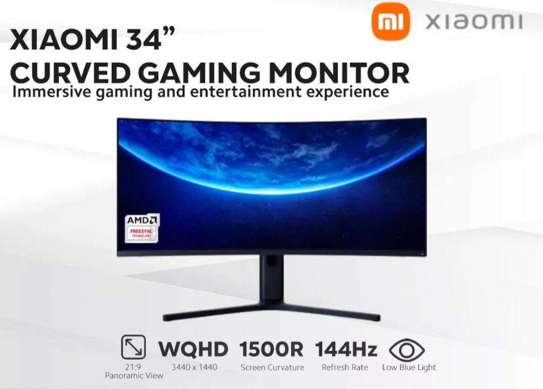 Xiaomi 34 inch Mi curved Monitor, Computers & Tech, Parts & Accessories ...