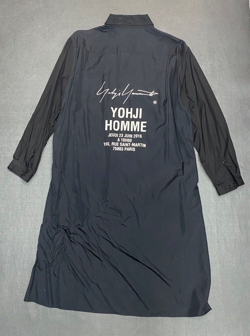 Yohji Yamamoto Cupro Staff Shirt 3號95新, 男裝, 外套及戶外衣服