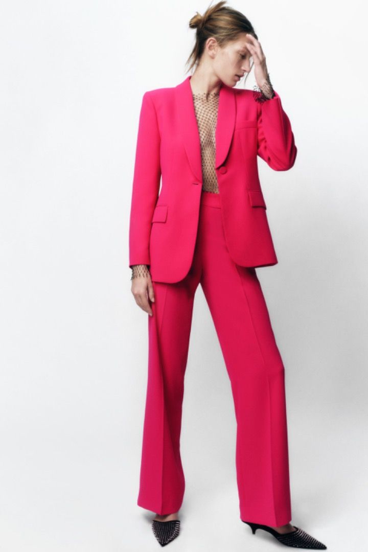 Tailleur hot sale fucsia zara