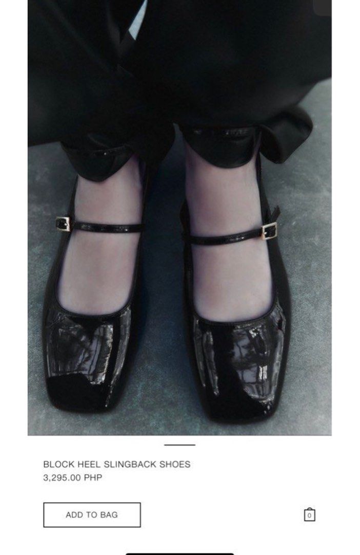 block heel slingback shoes zara