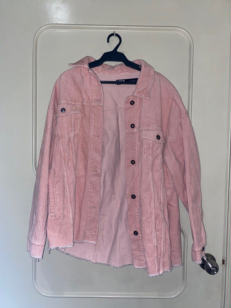 Zara corduroy deals jacket pink