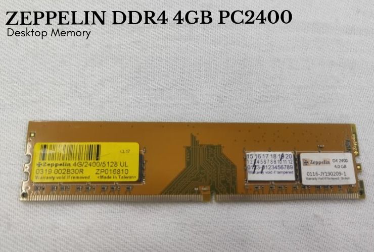 ZEPPELIN DDR4 4GB PC2400 Desktop Memory on Carousell