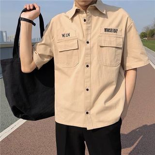 🌟預購🌟工作男生短袖襯衫日系復古寬鬆短袖襯衫0608👔.🛍️.👔.🛍️.👔