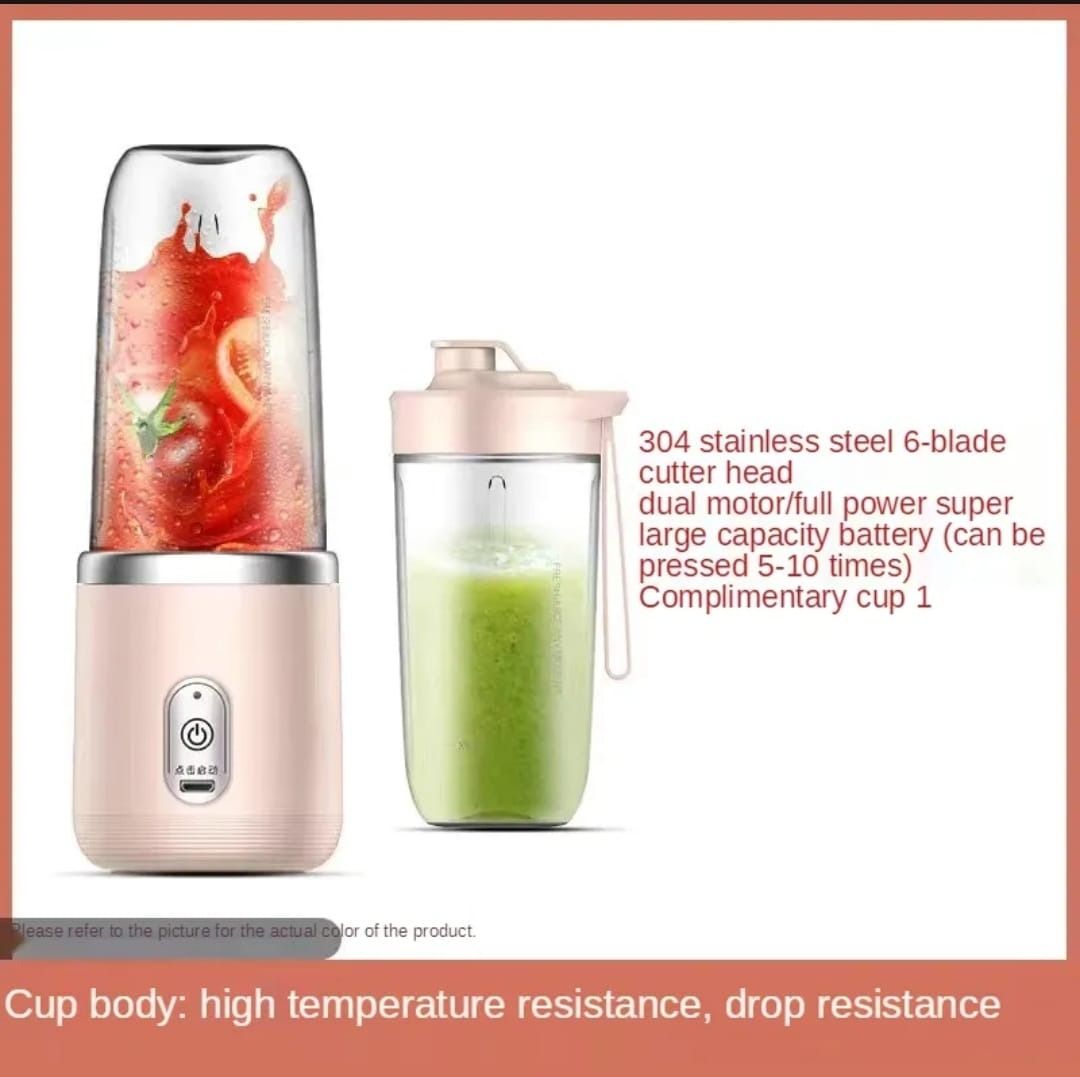 300ML Electric Juicer Blender Portable USB Rechargeable Home