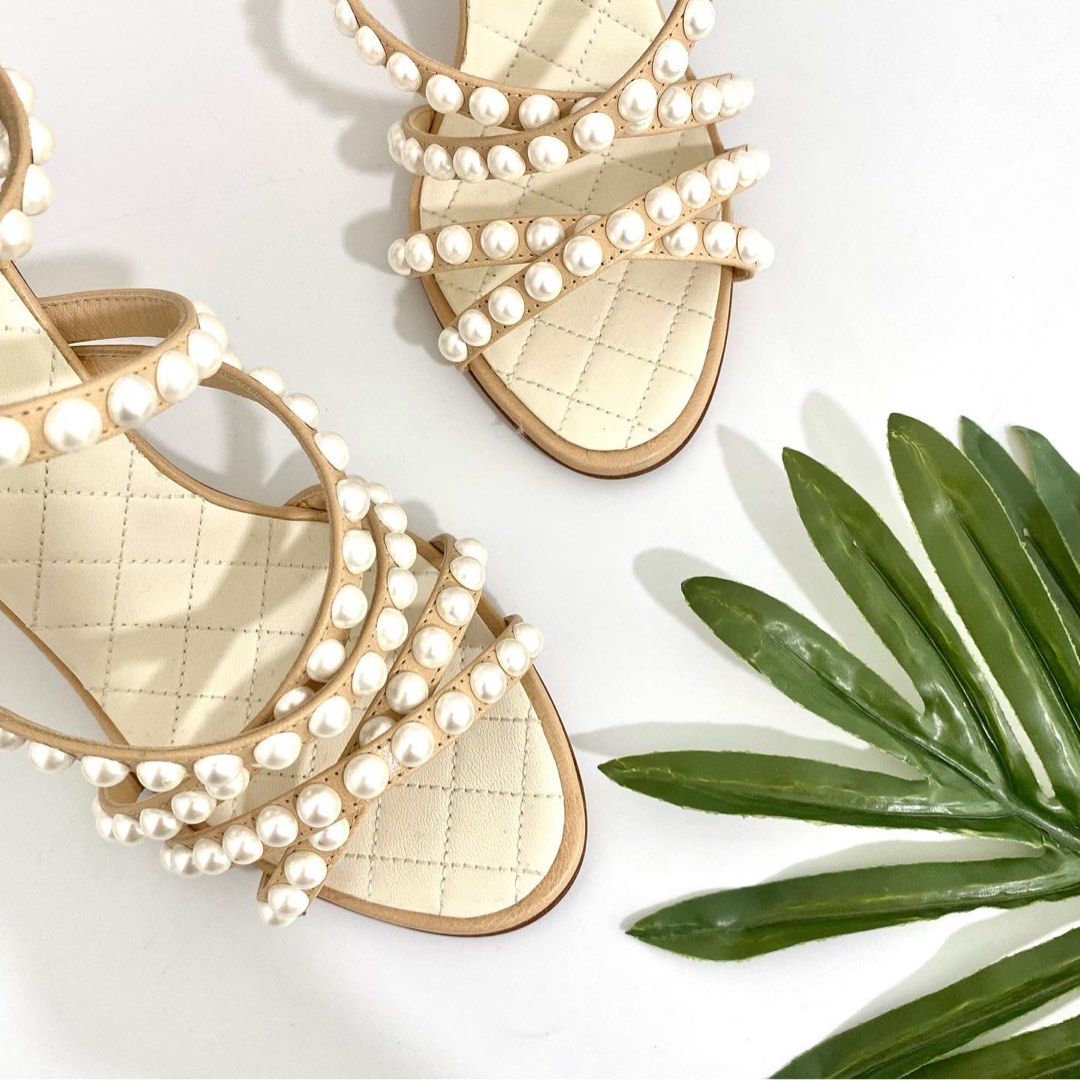 Chanel pearl sales sandals 2018