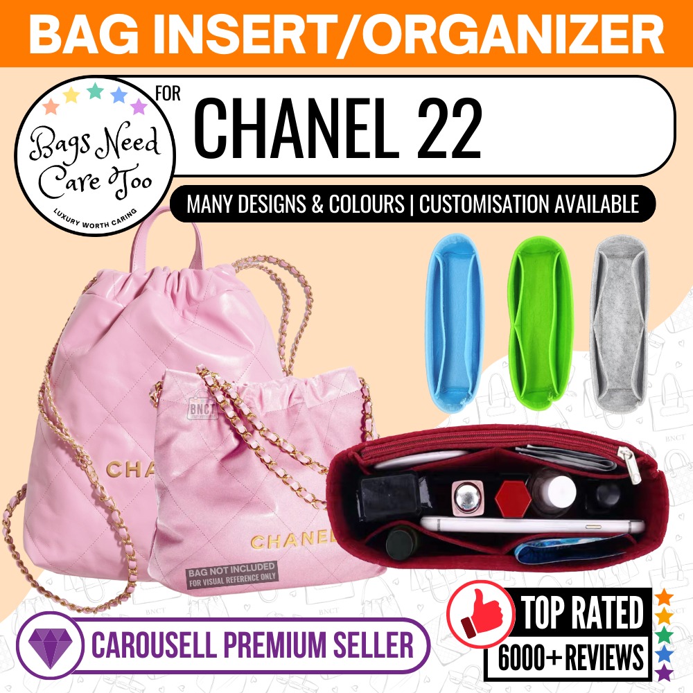 𝐁𝐍𝐂𝐓👜]🧡 Chanel 22 Bag Organizer, Felt Bag In Bag Customized  Organiser
